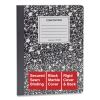 Composition Book, Wide/Legal Rule, Black Marble Cover, 9.75 x 7.5, 100 Sheets, 6/Pack2