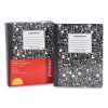 Composition Book, Medium/College Rule, Black Marble Cover, 9.75 x 7.5, 100 Sheets, 6/Pack2