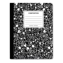 Quad Rule Composition Book, Quadrille Rule, Black Marble Cover, 9.75 x 7.5, 100 Sheets1