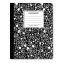 Quad Rule Composition Book, Quadrille Rule, Black Marble Cover, 9.75 x 7.5, 100 Sheets, 6/Pack1