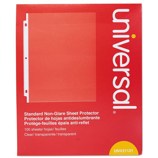 Standard Sheet Protector, Standard, 8.5 x 11, Clear, Non-Glare, 100/Box1