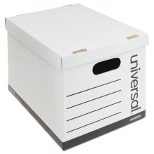 Basic-Duty Economy Record Storage Boxes, Letter/Legal Files, 12" x 15" x 10", White, 10/Carton1