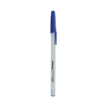 Ballpoint Pen, Stick, Medium 1 mm, Blue Ink, Gray Barrel, Dozen1