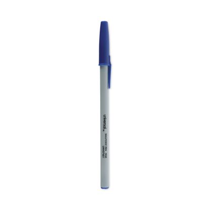 Ballpoint Pen, Stick, Fine 0.7 mm, Blue Ink, Gray Barrel, Dozen1