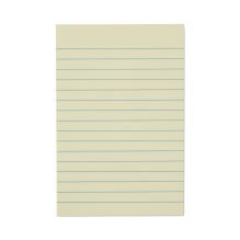 Recycled Self-Stick Note Pads, Note Ruled, 4" x 6", Yellow, 100 Sheets/Pad, 12 Pads/Pack1