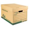 Recycled Heavy-Duty Record Storage Box, Letter/Legal Files, Kraft/Green, 12/Carton2