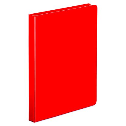 Economy Non-View Round Ring Binder, 3 Rings, 0.5" Capacity, 11 x 8.5, Red1