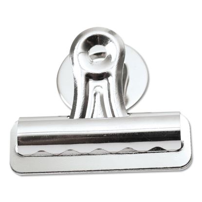 Bulldog Magnetic Clips, Medium, Nickel, 12/Pack1