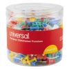 Colored Push Pins, Plastic, Assorted, 0.38", 400/Pack2