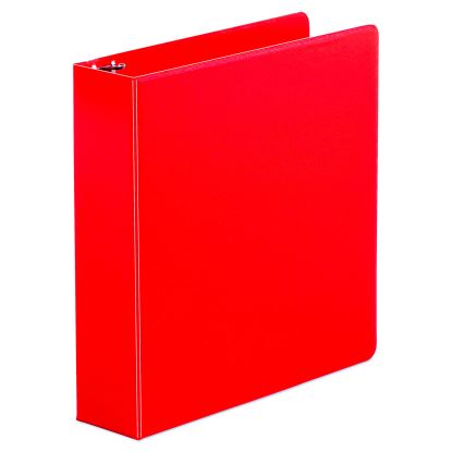 Economy Non-View Round Ring Binder, 3 Rings, 2" Capacity, 11 x 8.5, Red1