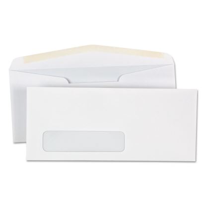 Business Envelope, #10, Single Window, Commercial Flap, Gummed Closure, 4.13 x 9.5, White, 500/Box1