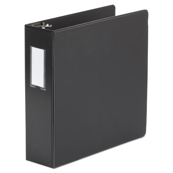 Economy Non-View Round Ring Binder, 3 Rings, 3" Capacity, 11 x 8.5, Black1