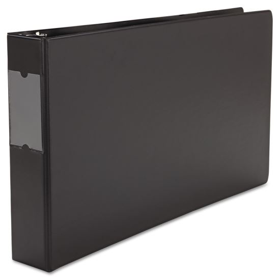 Ledger-Size Round Ring Binder with Label Holder, 3 Rings, 2" Capacity, 11 x 17, Black1