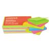 Self-Stick Note Pads, 3" x 3", Assorted Neon Colors, 100 Sheets/Pad, 12 Pads/Pack1