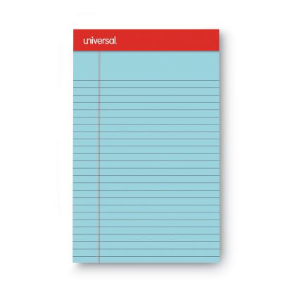 Colored Perforated Ruled Writing Pads, Narrow Rule, 50 Blue 5 x 8 Sheets, Dozen1