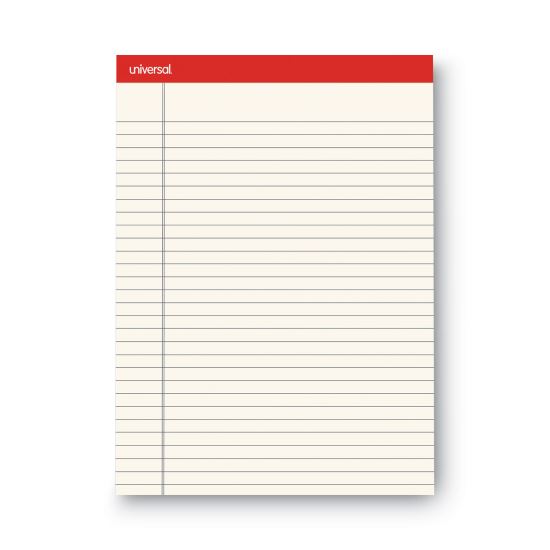 Colored Perforated Ruled Writing Pads, Wide/Legal Rule, 50 Ivory 8.5 x 11 Sheets, Dozen1