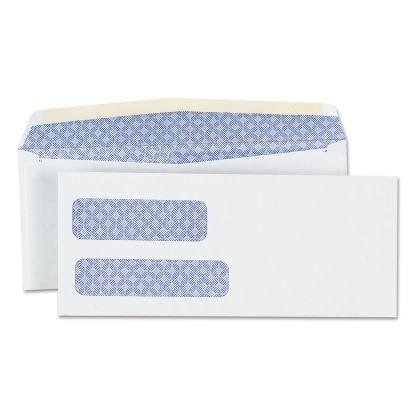 Double Window Business Envelope, #9, Commercial Flap, Gummed Closure, 3.88 x 8.88, White, 500/Box1