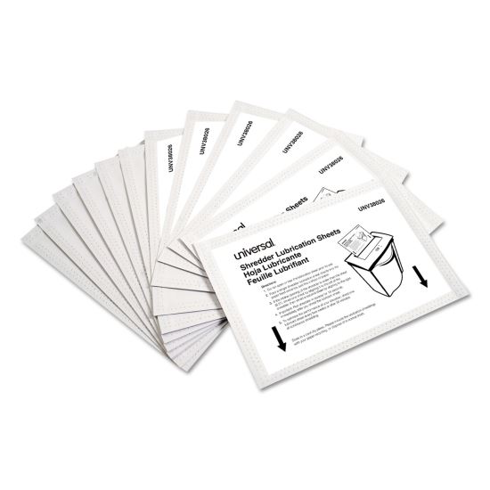 Shredder Lubricant Sheets, 5.5 x 2.8, 24 Sheets/Pack1
