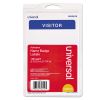 "Visitor" Self-Adhesive Name Badges, 3 1/2 x 2 1/4, White/Blue, 100/Pack1