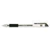 Comfort Grip Gel Pen, Stick, Medium 0.7 mm, Black Ink, Clear Barrel, Dozen2