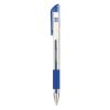 Comfort Grip Gel Pen, Stick, Medium 0.7 mm, Blue Ink, Clear Barrel, Dozen1