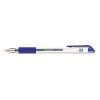 Comfort Grip Gel Pen, Stick, Medium 0.7 mm, Blue Ink, Clear Barrel, Dozen2