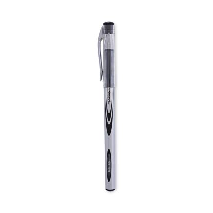 Gel Pen, Stick, Medium 0.7 mm, Black Ink, Silver/Black Barrel, Dozen1