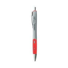 Comfort Grip Gel Pen, Retractable, Medium 0.7 mm, Red Ink, Silver Barrel, Dozen1