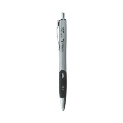 Comfort Grip Gel Pen, Retractable, Medium 0.7 mm, Black Ink, Silver Barrel, 36/Pack1