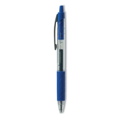 Comfort Grip Gel Pen, Retractable, Medium 0.7 mm, Blue Ink, Clear/Blue Barrel, 36/Pack1