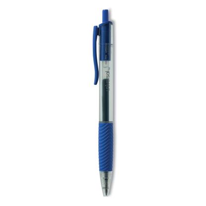 Comfort Grip Gel Pen, Retractable, Medium 0.7 mm, Blue Ink, Translucent Blue Barrel, Dozen1