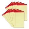 Perforated Ruled Writing Pads, Wide/Legal Rule, Red Headband, 50 Canary-Yellow 8.5 x 14 Sheets, Dozen2