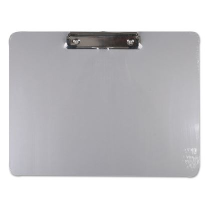 Plastic Brushed Aluminum Clipboard, Landscape Orientation, 0.5" Clip Capacity, Holds 11 x 8.5 Sheets, Silver1