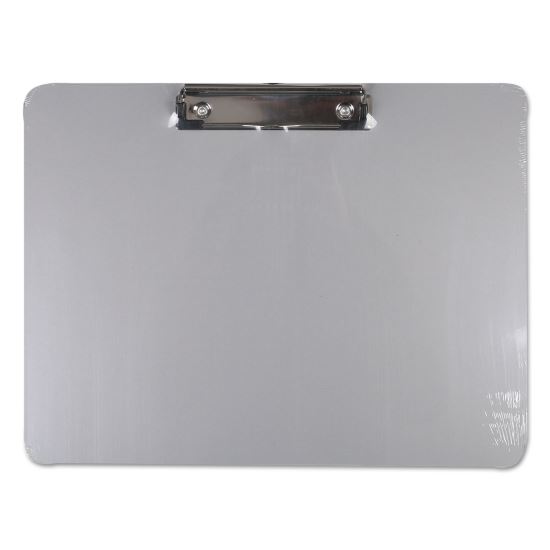 Plastic Brushed Aluminum Clipboard, Landscape Orientation, 0.5" Clip Capacity, Holds 11 x 8.5 Sheets, Silver1