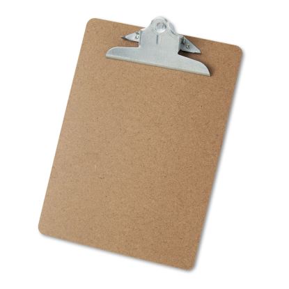 Hardboard Clipboard, 1.25" Clip Capacity, Holds 8.5 x 11 Sheets, Brown1