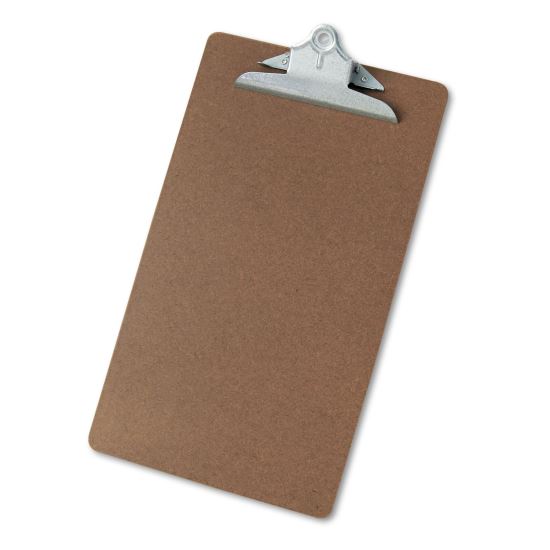 Hardboard Clipboard, 1" Capacity, Holds 8 1/2 x 14, Brown1