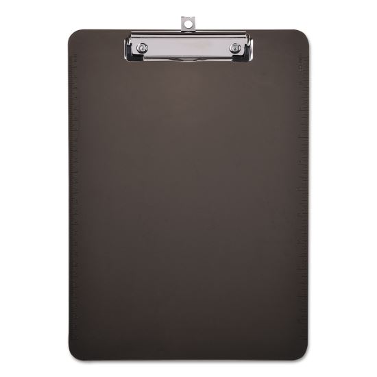 Plastic Clipboard with Low Profile Clip, 0.5" Clip Capacity, Holds 8.5 x 11 Sheets, Translucent Black1