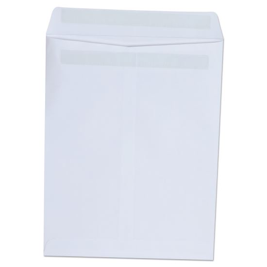 Self-Stick Open-End Catalog Envelope, #10 1/2, Square Flap, Self-Adhesive Closure, 9 x 12, White, 100/Box1