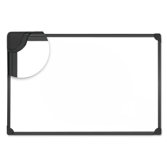 Design Series Magnetic Steel Dry Erase Board, 24 x 18, White, Black Frame1