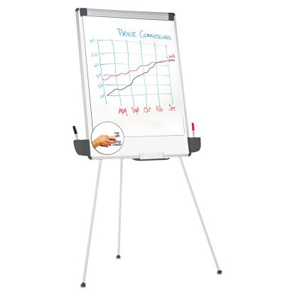 Tripod-Style Dry Erase Easel, Easel: 44" to 78", Board: 29 x 41, White/Silver1