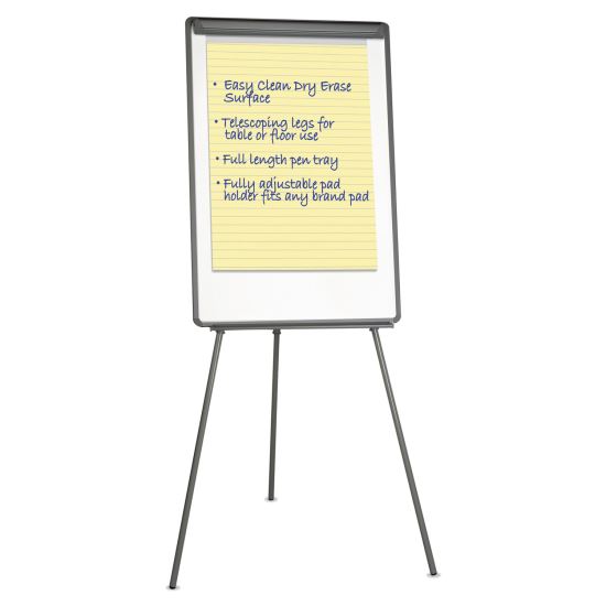 Tripod-Style Dry Erase Easel, Easel : 44" to 78", Board: 29" x 41", White/Black1