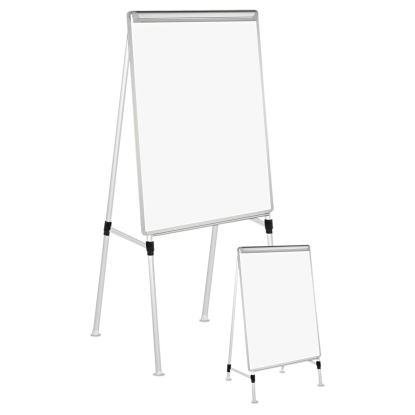 Dry Erase Easel Board, Easel Height: 42" to 67", Board: 29 x 41, White/Silver1