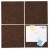 Cork Tile Panels, Dark Brown, 12 x 12, 4/Pack1