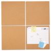 Cork Tile Panels, Brown, 12 x 12, 4/Pack1