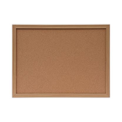 Cork Board with Oak Style Frame, 24 x 18, Natural, Oak-Finished Frame1