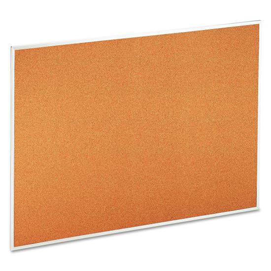 Bulletin Board, Natural Cork, 48 x 36, Satin-Finished Aluminum Frame1