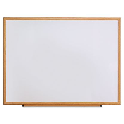 Dry Erase Board, Melamine, 48 x 36, Oak Frame1