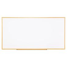 Dry-Erase Board, Melamine, 96 x 48, White, Oak-Finished Frame1