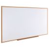 Dry-Erase Board, Melamine, 96 x 48, White, Oak-Finished Frame2