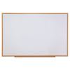 Dry-Erase Board, Melamine, 72 x 48, White, Oak-Finished Frame1